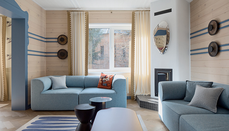 Интерьер гостиной-столовой «Летят Гуси» от дизайнера Мусиной Элины 